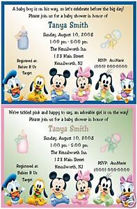 Mickey Mouse Baby Shower Invitations | eBay