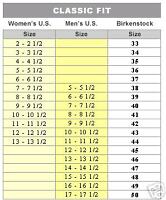 birkenstock sizing chart