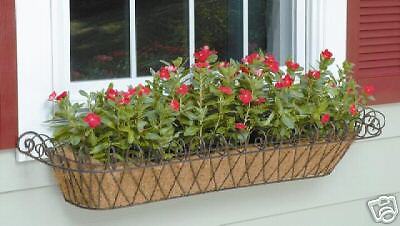 DEER PARK LARGE FRENCH METAL WINDOW BOX W COCO WB120 702085400248 