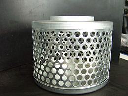 Zinc plated steel strainers can be used with electric and gas powered 