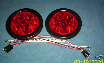 new 4 inch Round LED Trailer Truck Light Kit RED STT  