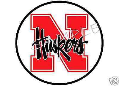 Edible Cake Image   Nebraska Huskers   Circle  