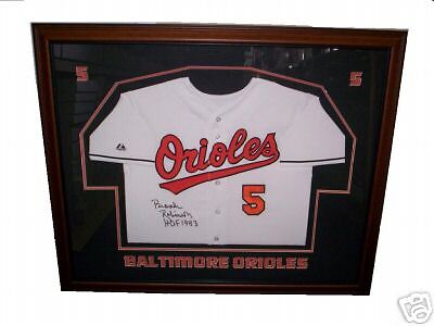 CAL RIPKEN MARKAKIS ORIOLES JERSEY FRAME DISPLAY CASE  