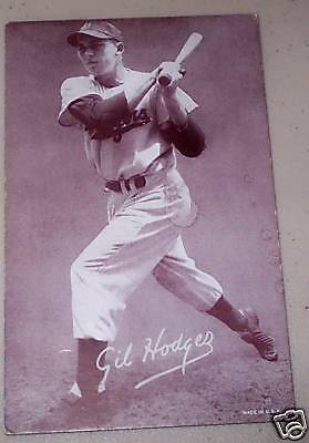 1950s Brooklyn Dodgers Gil Hodges Exhibit Card