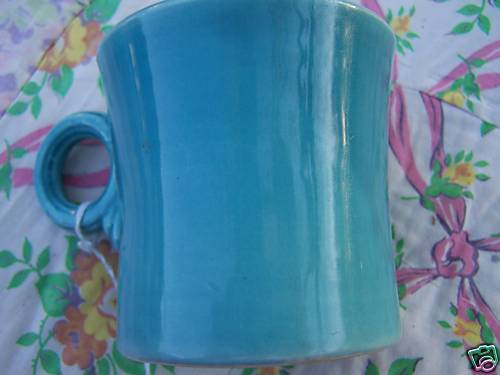Vintage Genuine Fiestaware Turquoise Tom Jerry Mug Pottery Fiesta Ware Dinner