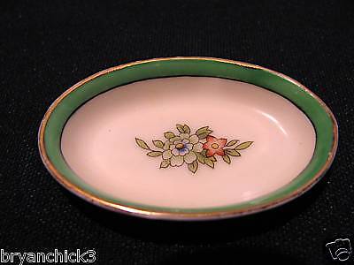   1920s Deco Noritake Roseara Floral Salt Cellar Dip Dish  