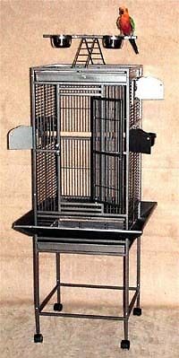 Small Bird Parrot Playtop Wrought Iron Cage FREE SHIP  