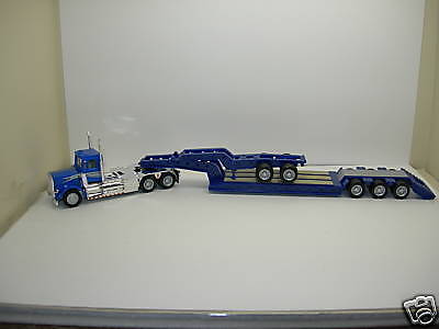 Herpa Promotex Blue Heavy Equipment TRACTOR & LOWBOY  