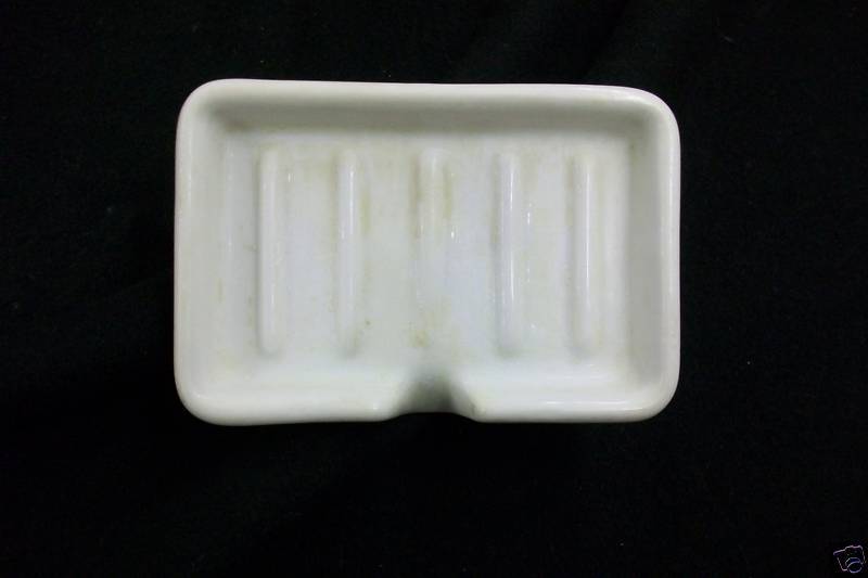 Antique Kitchen Sink Bath Plumbing Soap Dish Porcelain  