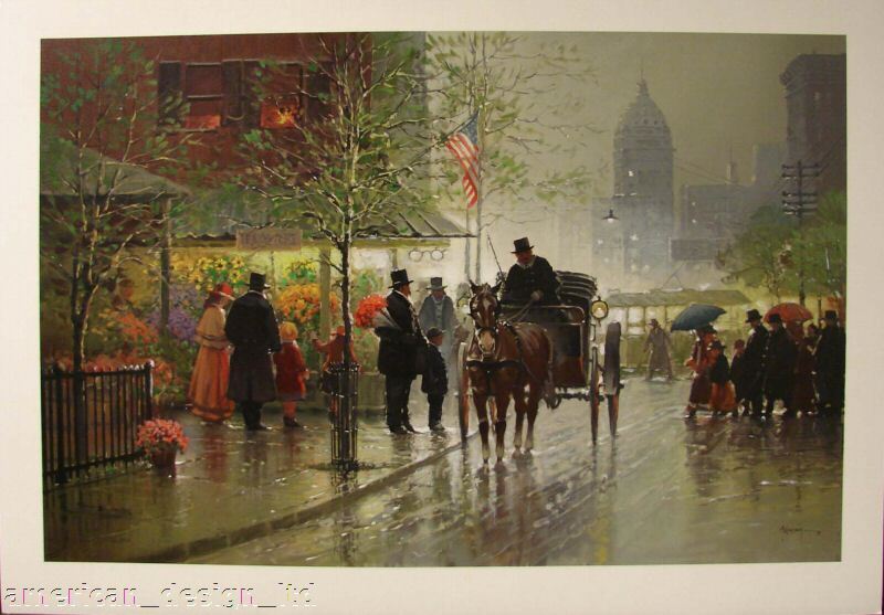 Harvey Gift of Flowers Signed Numbered Serigraph, street, MAKE 