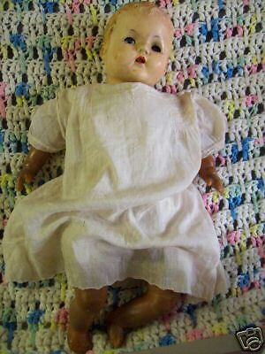 Early 1900s Cry Baby Doll Comp. Head, Rubber Arms Legs  