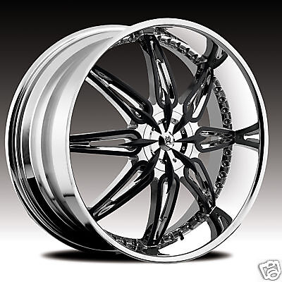 22 Hipnotic Diva Rims Tires 7 inch Lip CARRY20 22 24 26