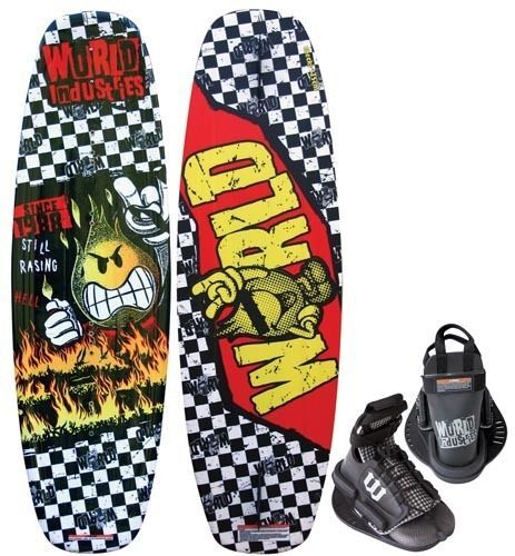 NEW CHECKS WAKEBOARDS WORLD INDUSTRIES WITH BINDINGS  