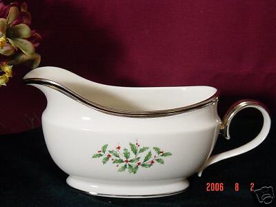 Lenox HOLIDAY Platinum Gravy Sauce Boat NEW USA  