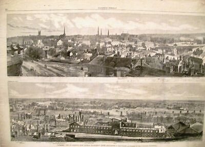 c1865 2pg Engrv  - Panoramic View of Richmond VA