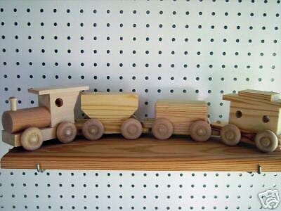 Wooden Toy 4 Car (Box/Coal Cars) Train  