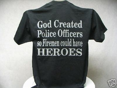 God Created Police Officers T Shirt, Police Week, LG  
