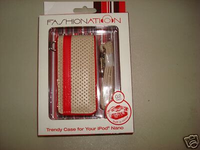 Fashionation Trendy Case NANO Tan Red IPOD NEW Mirror  