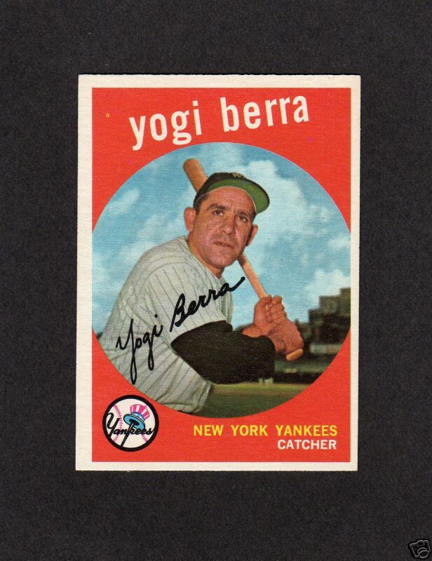 1959 Topps #180 Yogi Berra NY YANKEES BLAZER   