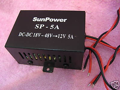 18V 24V 48V to 12V DC Negative booster reducer 5amp 5A  