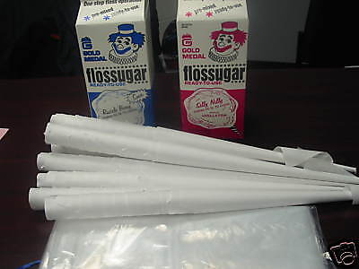 Cotton Candy Kit Makes 100 Cones Complete with Bags  