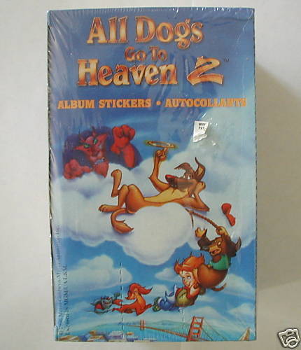 All Dogs Go To Heaven 2 Album Stickers Sealed BOX  