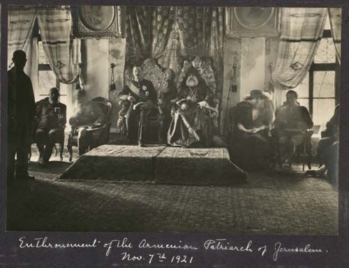 Enthronement Armenian Patriarch of Jerusalem Nov 1921  