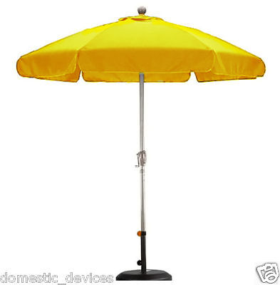 Fiberglass Rib Patio Deck Valance Umbrella Yellow