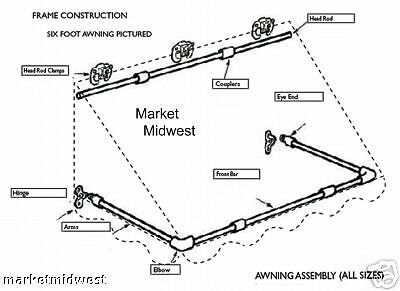 DIY Awnings for Window & Door   4,6,8 Fabric Awnings  