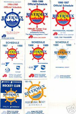 1984 85 Peoria Rivermen Hockey Pocket Schedule IHL  