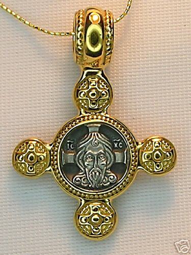 Christian Cross Russian GOLD NEW SOLID Greek Orthodox  