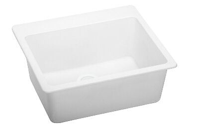 ELKAY 25x22 White E Granite Kitchen Sink   ELG2522WH  