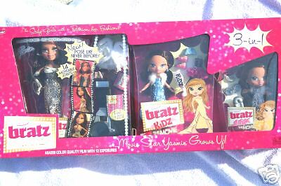 BRATZ THE MOVIE 3 IN 1 YASMIN GROWS UP REAL CAMERA 035051410409  