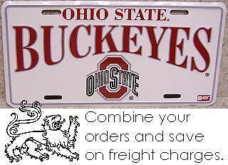 NCAA Aluminum License Plate Ohio State Buckeyes NEW  