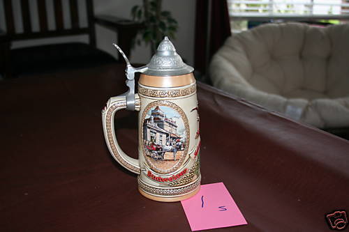 Budweiser Lidded Beer Stein G Series  