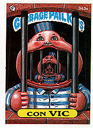 GARBAGE PAIL KIDS 9th SERIES 9 343a CON VIC convict victor vick  