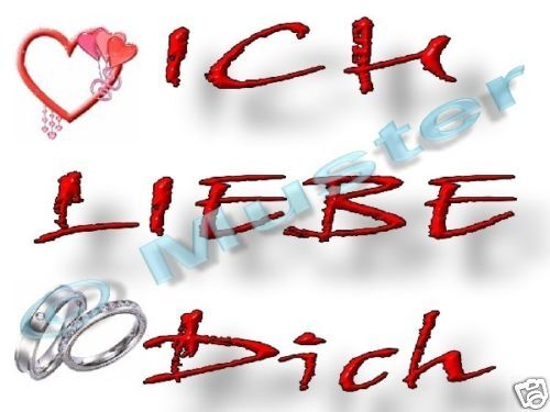 Mauspad Ich Liebe Dich I LOVE YOU Hochzeit Sprüche  