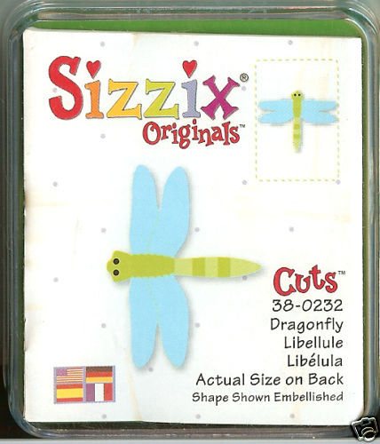 SIZZIX Small Green Die DRAGONFLY Sizzix Die #38 0232  