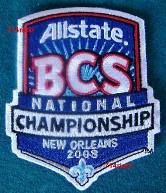 2008 BCS Championship Patch LSU Ohio St Jersey Football  