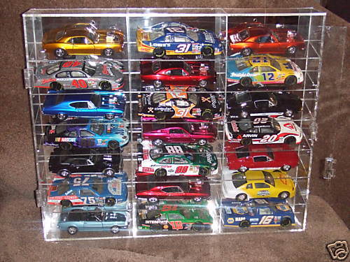 Nascar Diecast 21 Car 124 Scale Slant Display Case  