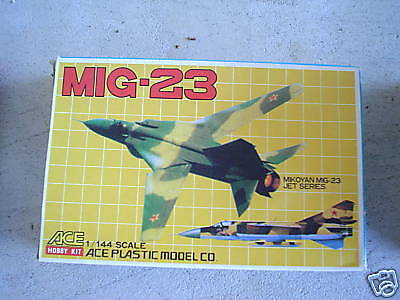 Vintage ACE 1/144 MIG-23 Fighter Model Kit MIB