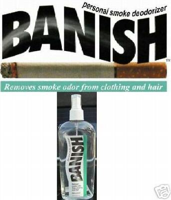 BANISH Removes Smoke Odor from Clothing,Hair and Skin  