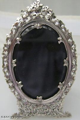 RARE ENGLISH STERLING SILVER OVAL PICTURE FRAME