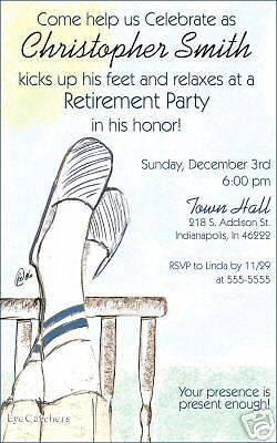 Personalized Retirement Birthday Party Invitations  