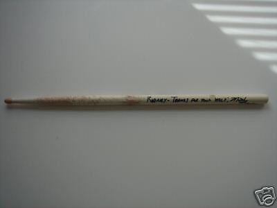 DWIGHT YOAKAM DRUMMER MITCH MARINE AUTOGRAPH DRUMSTICK  