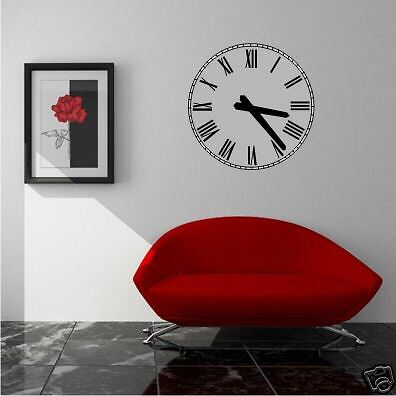 Wall Vinyl Art Decal Sticker   Roman Numeral Clock  