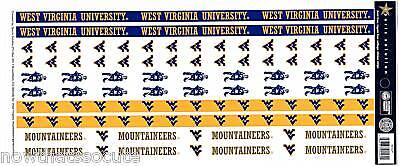 SS   West Virginia University 12 Scrapbook Stickers 696831004951 