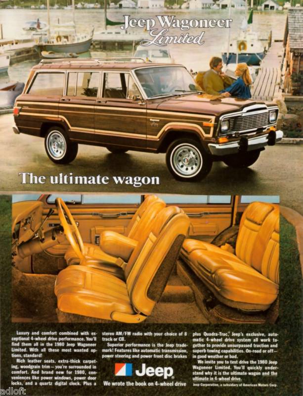 1980 Jeep Wagoneer Limited & Interior Photo print ad  