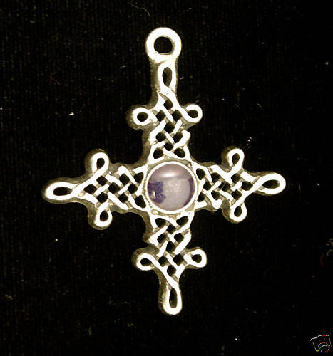 CELTIC TARA CROSS Pewter Pendant Necklace clg01  