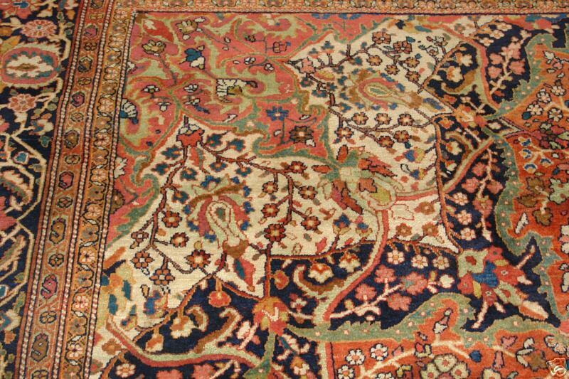 Persian Antique  Sarouk Ferghan rug 14x19ft cr1880  